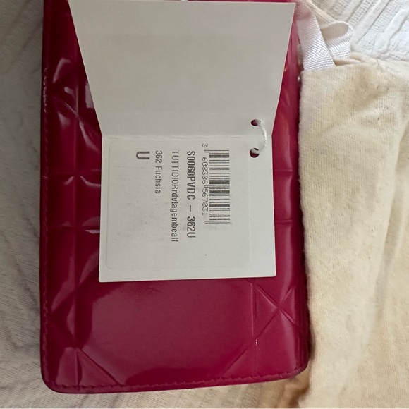 Patent Cannage Lady Dior Rendezvous Wallet On Chain Fuchsia full set - Picture 9 of 15